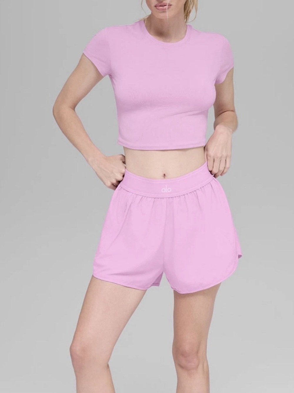 Alo Yoga Match Point Short - Candy Heart Pink S New - Picture 4 of 6